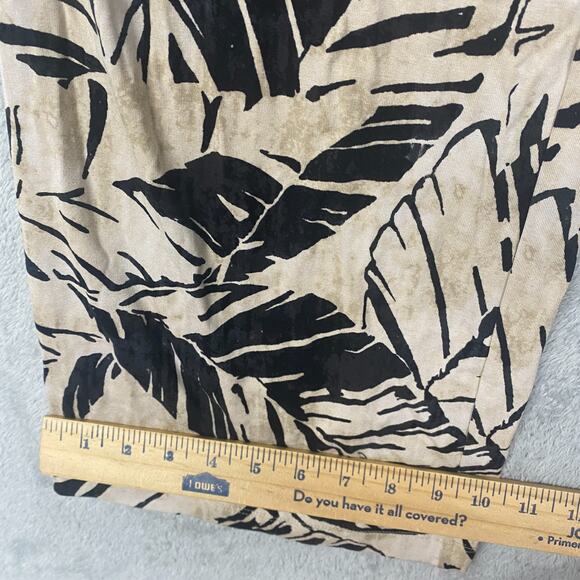 Chicos Pants Womens Medium Beige Zenergy Pull On Resort Wide Floral Drawstring 1 - Picture 6 of 9